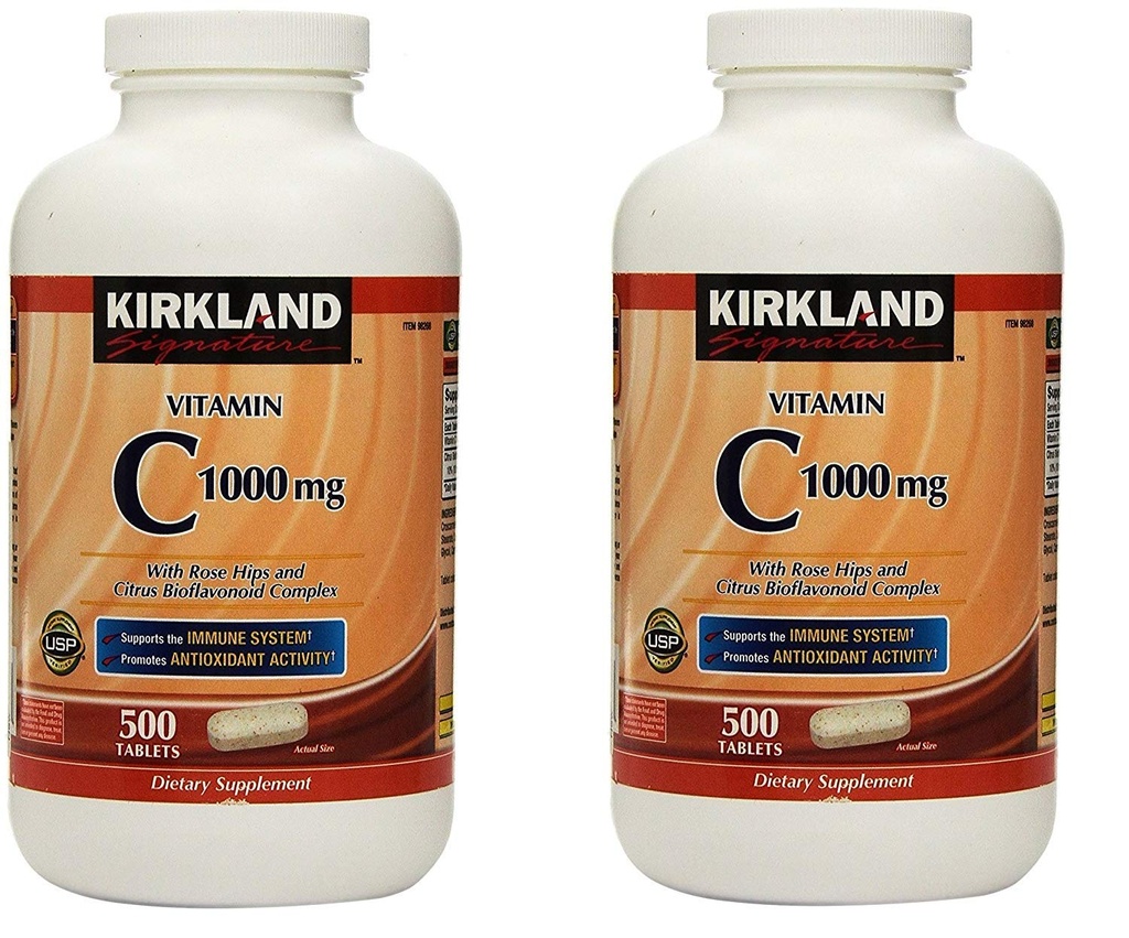 Kirkland Vitamin C med Rose Hips och Citrus Bioflavonoid Complex (1000 mg)