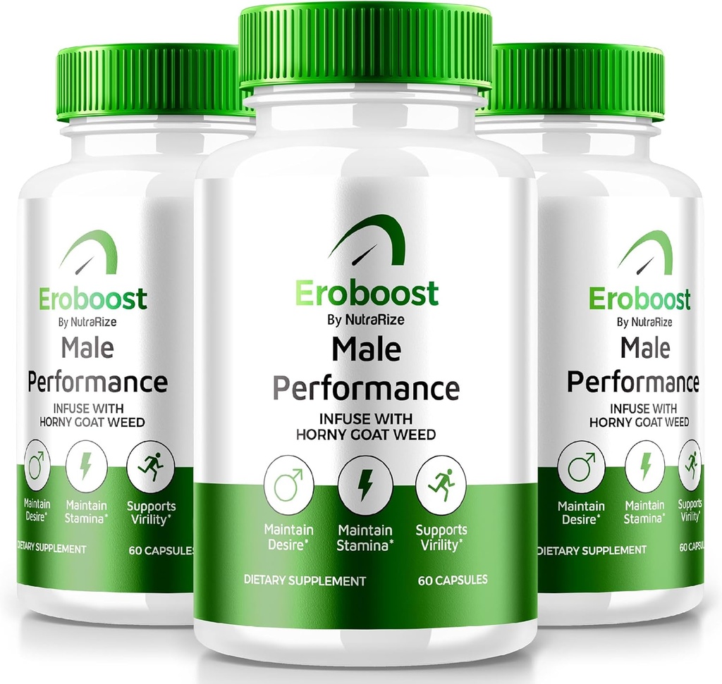 (3 Pack) Eroboost Supplement för män, Eroboost Male Supplement, Daglig näring för att stödja Peak Performance och övergripande Wellness, Officiella Ero Boost Formel Reviews (180 kapslar)