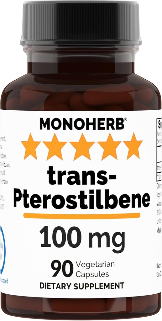 MONOHERB Trans-Pterostilbene 100 mg per kapseli - 90 kasviskapselia
