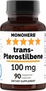 MONOHERB Trans-Pterostilbene 100 mg per kapseli - 90 kasviskapselia