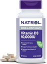 Natrol D3-vitamiini 10 000 IU tabletit, jotka tukevat immuuniterveyttäsi, 60