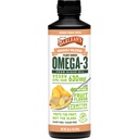 Barlean's Ginger Peach Vegan Omega 3 Supplement, Liquid Algae Oil with 630 mg EPA & DHA, Plant Based Omegas from Algal Oil, non-GMO & Gluten Free, 16 oz