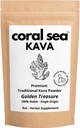 Kava Powder Noble Kava Kava Root Drink Vanuatu Traditionell Grind Tea Calming Upplyftande Balanserad Stark Naturlig Bitter Smak Gyllene Treasure 8oz