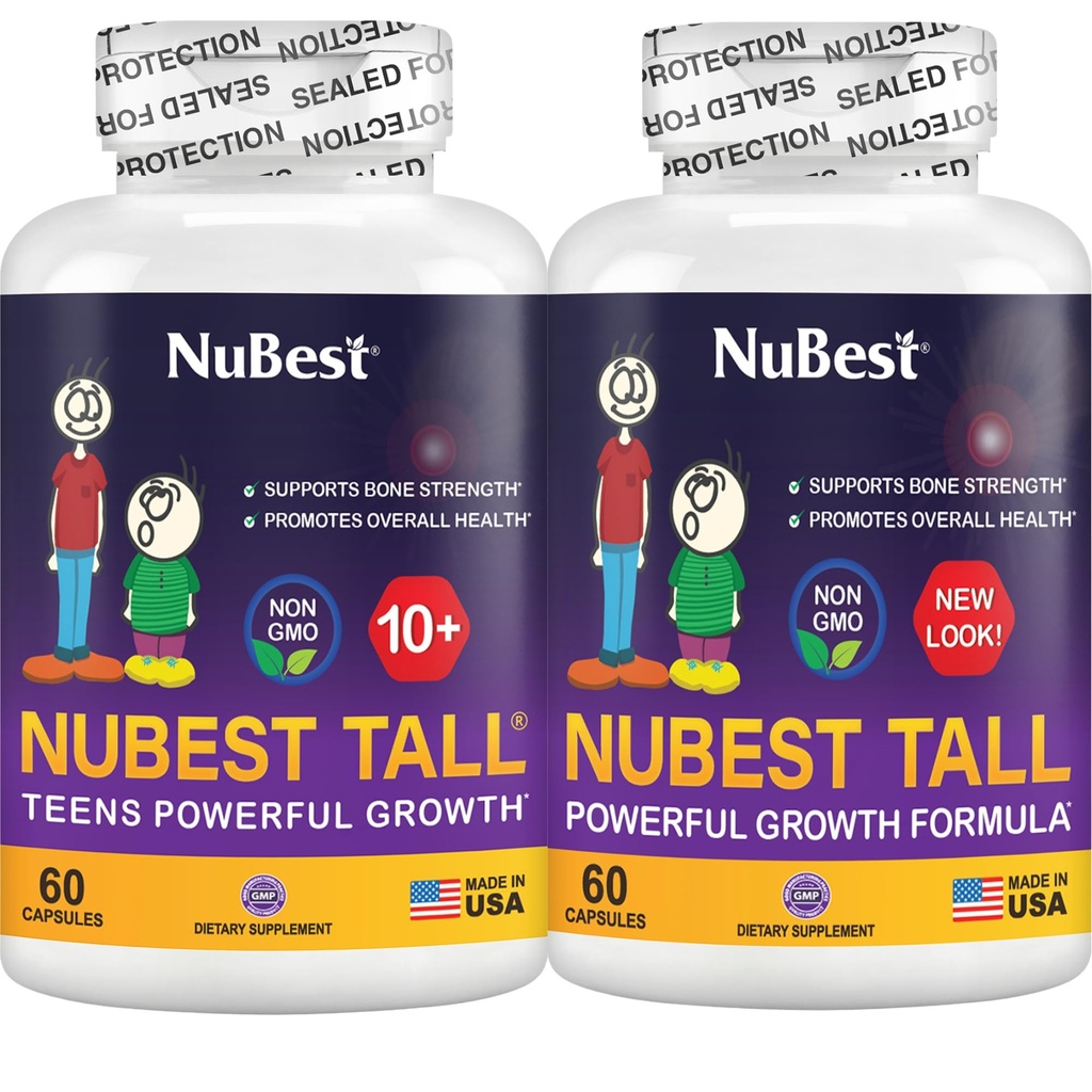 NuBest Bundle Tall 10 pitkä ... Pituuskasvutuki lapsille ja nuorille... Kalsium, D3- vitamiinit, kollageeni ja yrtit...