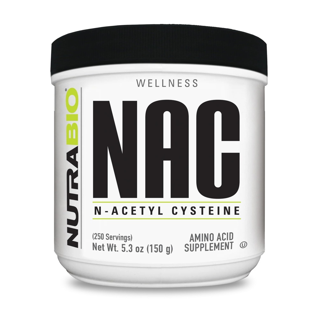 NutraBio N-Acetyl Cysteine Supplement (NAC) - 150 Grams Powder, 600mg Serving - Tehokas anti-oksidantti - Immuunituki - Ei täytettä - ei-GMO - Gluteeniton