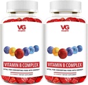 VITA GLOBE B Complex Gummy Vitamins - Jordgubbsmak med vitamin C, Niacin, B6, B12 & Biotin för energi, hjärthälsa och hjärnstöd, 120 greve ( 2)