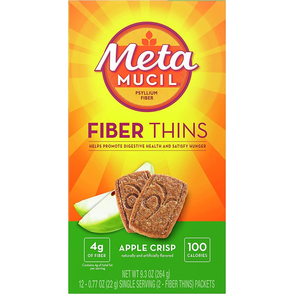 Metamucil MultiGrain Fiber Wafers Apple Crisp - 12 ct, Pack med 2