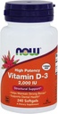 Nu livsmedel, (2 Pack) Vitamin D-3 High Potency, 2 000 IE, 240 Softgels