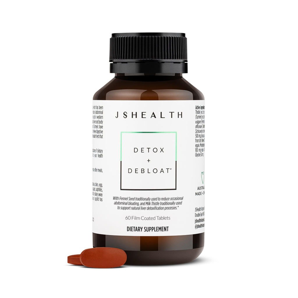 JSHealth Vitamiinit Detox ja Debloat Liver Health Formula 