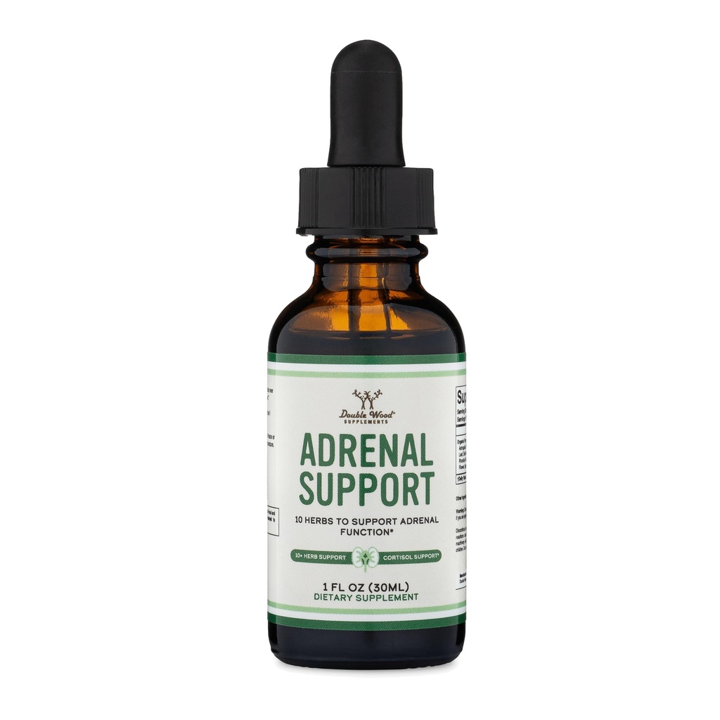 Adrenal Support Supplements (Liquid Drops) - 10 Organiska Adaptogener för Adrenal Fatigue (En månad Supply) Cortisol Manager för Stress Relief (10 Apoptogena örter för Adrenal Health) av Double Wood
