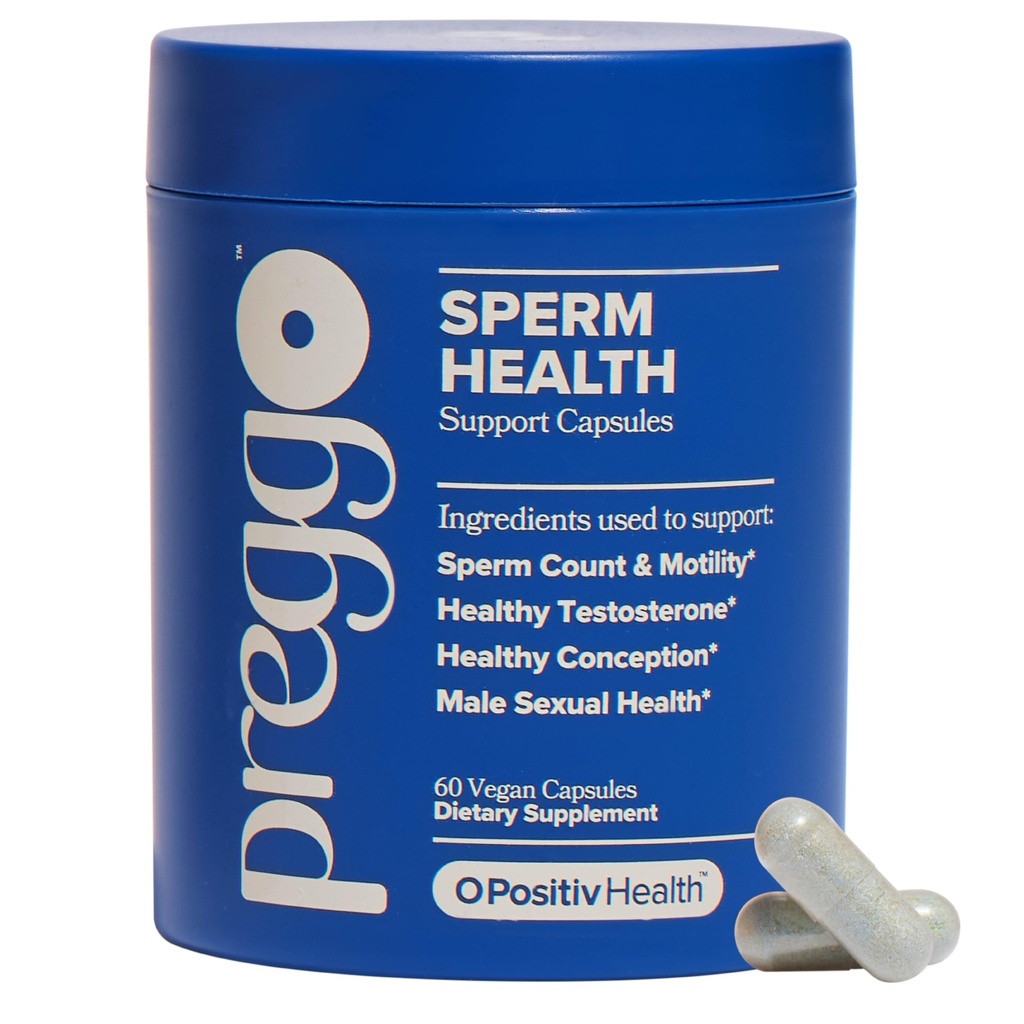 O Positiv Preggo Sperm Terveys kapselit miehille - OBGYN- Formulated for Parannettu Siittiö Count & Motility kanssa Tongkat Ali, NAC, Alpha Lipoic Acid 