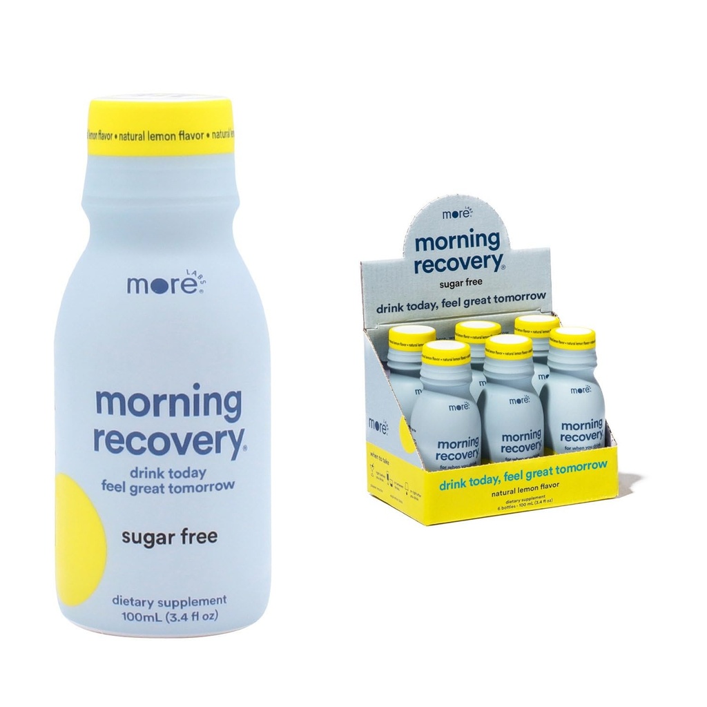 Aamulla Recovery Electrolyte, Milk Thistle Drink Omistusmuoto Hydrate juodessaan, erittäin liukoinen neste DHM, ei-muuntogeenisiä, vegaanisia, gluteeniton, sokeriton sitruuna, pakkaus 6