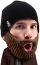 Beard Head Stubble Populous Beanie - Original Handmade Knit Hat och Removable Beard