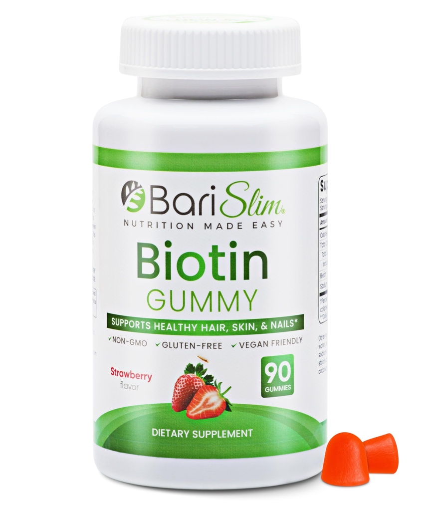 BariSlim Bariatric Vitamiini Biotin Gummies - erityisesti suunniteltu Gummy Vitamiini potilaille jälkeen laihtuminen Leikkaus - Helppo digest ja suuri maistaa hedelmä makuja ...