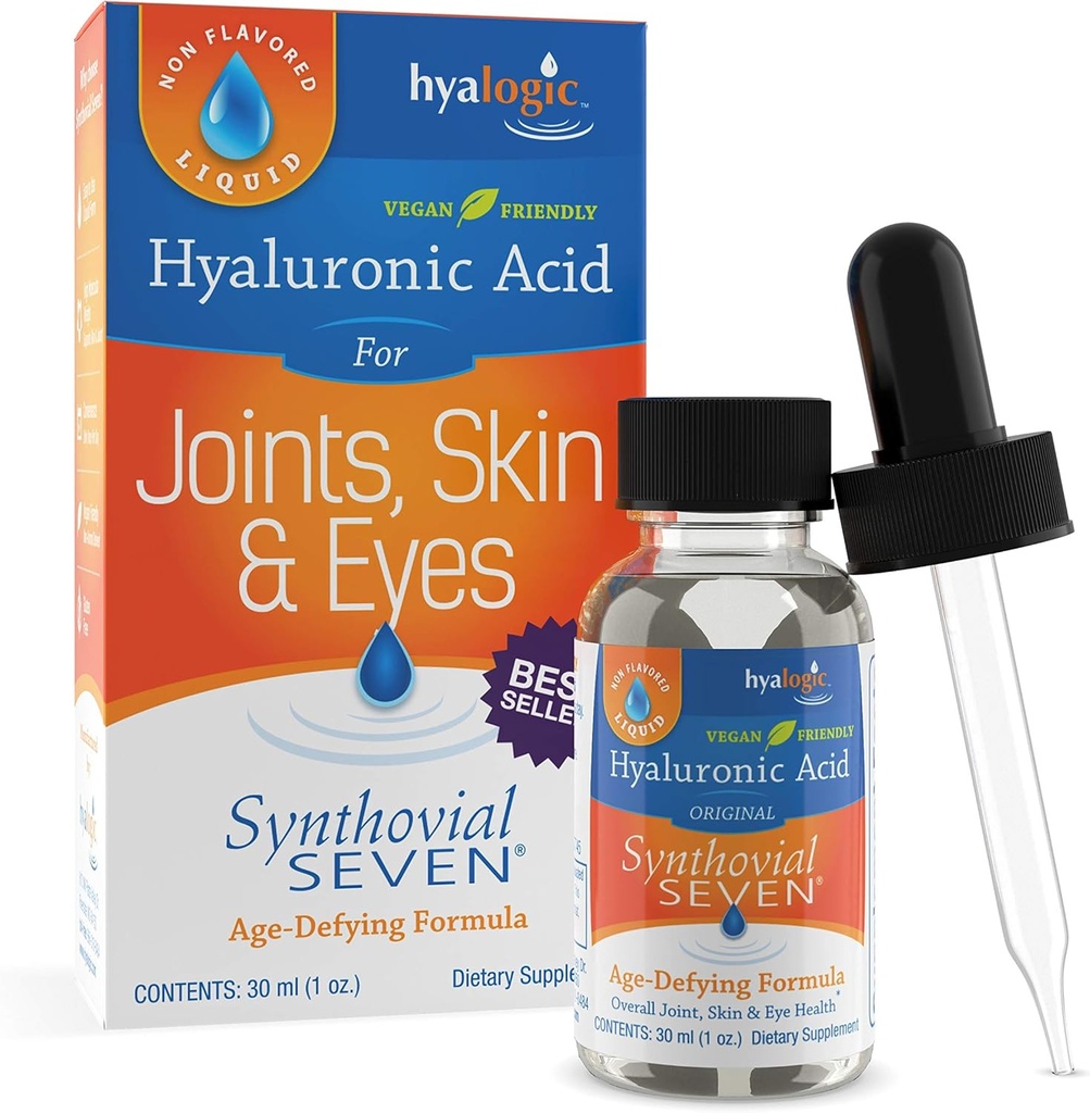 Hyaloginen Syntovial Seven Hyaluronic Acid Liquid - HA Joint Support - Vegan - 1 oz