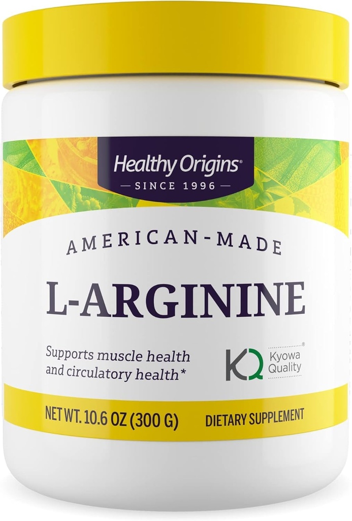 Hälsosamma ursprung - L-arginin (American-Made, Non-GMO, Gluten Free, Muscle Support), 10.6 Ounce