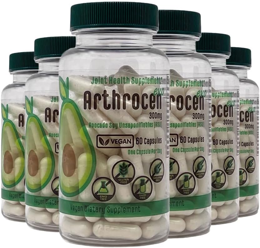 EVO Vegan Joint Health Supplement, 300Mg Avocado Soy Unsaponifiable, 60 Day Supply, One Capsule Per Day (12 månader)