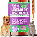 Natural Dog & Cat UTI Behandling med Cranberry & D-Mannose, Bladder, Kidney, Incontinence Support, Hälsosam urinväg för hundar, Bästa Cat Urinary Tract Infection Behandling, Easy-to-Use Drops, 2 oz