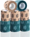 Self Adhesive Bandage Wrap - Vet Wrap koirille Ei pureskella - Medical Cohesive Bandage Wrap varten haavojen hoito, Tassunhoito, Ensiapu, Vet teippi lemmikkilinnut Cat Hevoset (2 tuuman, 8 rullaa, 8 väriä)