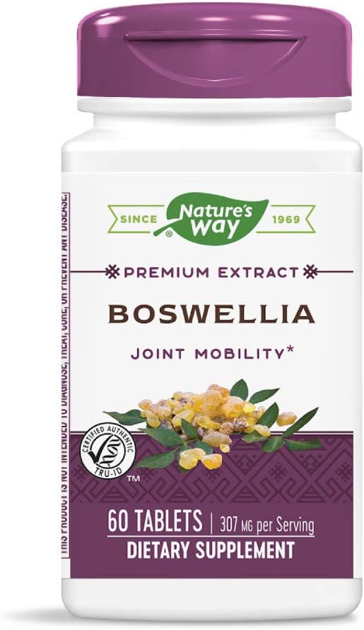 Naturens sätt Standardized Boswellia, 40% boswelliska syror per servering, TRU-ID-certifierad, vegetarisk, 60 tabletter, paket med 2