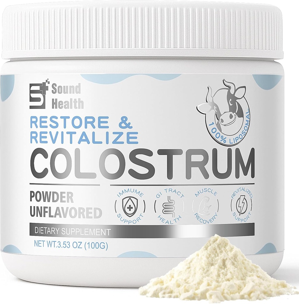 Colostrum Supplement Powder for Humans - Organic naudan Colostrum täydentää Gut Health, hiusten kasvua, Immuuni tuki - makuamaton (50 tarjoilua)