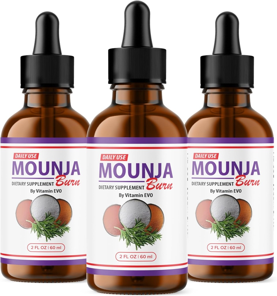 (3 Pack) Mounja Burn Drops - Virallinen Formula - Mounja Burn Dietary Supplement Drops, Mounja Liquid Drops Maksimivoima Kokonaiswellness Tuki Formula MoujaBurn Mounja Burn Advanced (3 pullot)