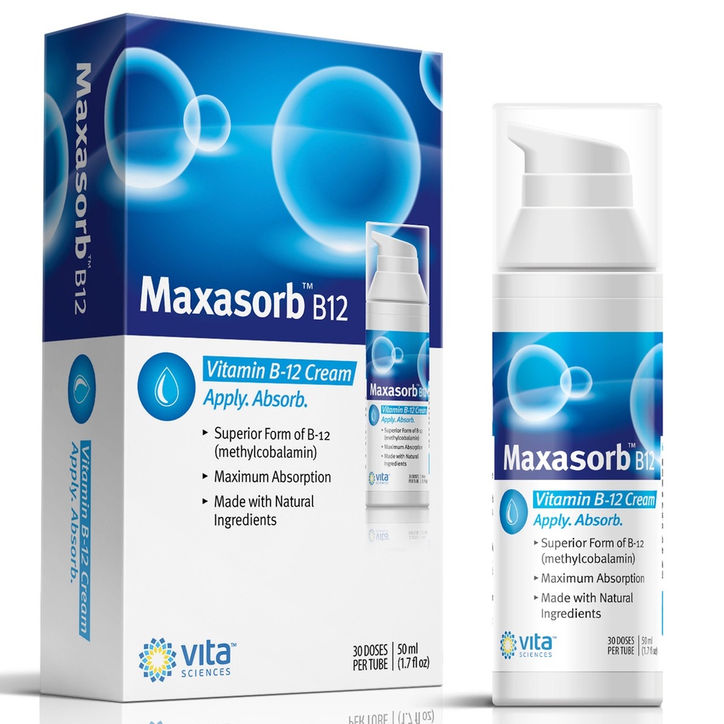 Vitamin B12 Cream Methyl B-12, Methylcobalamin B12 1000 mcg Energy, Health & Vibrant Skin, Powerful Topical B12 Skin Cream - Hjälper till Eczema & Psoriasis. Energi som B12 Patch