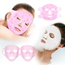 Reusable Ice Face Mask Set - Lämmin ja kylmä terapia migreeni, Viisauden hammaskipu, Puffiness Relief 2 silicone covers, Jäähdytys geelityyny turvotukseen