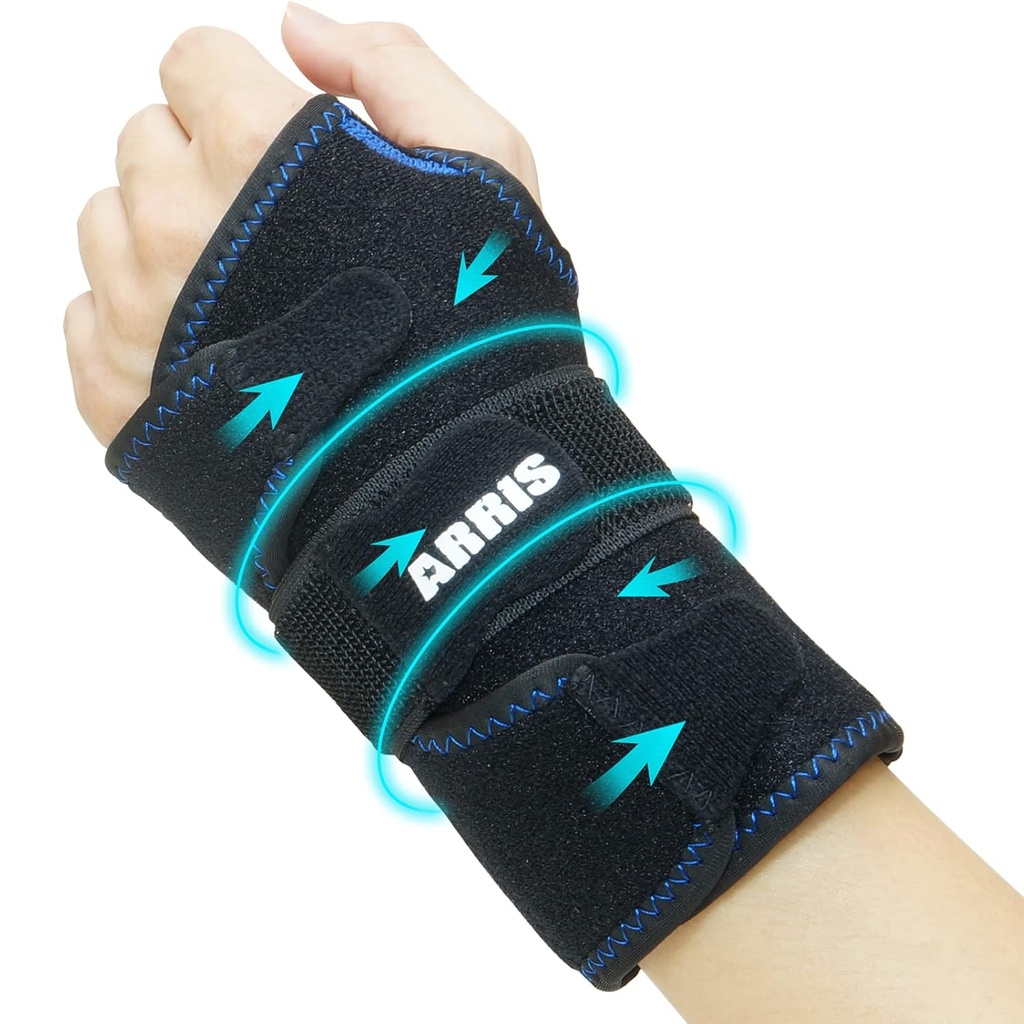 Wrist Ice Pack Wrap för Carpal Tunnel Relief - Hand Support Brace med 2 återanvändbara Gel Packs Hot Cold Compress för reumatoid artrit, Tendonitis, Sports skador, svullnad, Bruises & Sprains