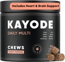 Kayode Daily Multi - Dog Multivitamiini & Superfood Chew. Täytä ravinteisia pillereitä. Auttaa nivelet, digestio, sydän, aivot, virtsa ja enemmän. Lisää ravintoaineet Koira Ruoka Missejä. Hienoa pennuillekin.