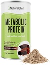 NaturalSlim Metabolic Whey Protein Powder Chocolate - Low Carb, Meal Replacement Shake w / Vitaminer, Minerals & Amino Acid L-Glutamine | Stor smak och mycket fyllning Protein Shake, 10 portioner, 17.6oz