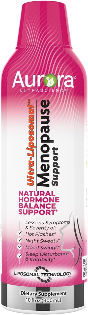 Aurora Nutrascience Ultra-liposomaaliset vaihdevuodet Tuki kliinisesti todistettu EstroG-100 vähentää menopaussit ja perimenopaussit Oireet, Hot Flashs, Night Swats, Mood Swings, 30 Servings, 10 fl oz