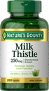 Nature's Bounty Milk Thistle Kapselit, Perinteisesti käytetty maksan terveys, kasviperäisten täydentää, 250 mg per tarjoilu, 200