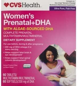 CVS DHA Prenatal Multivitamiini 2 vaihe ohjelma Tabletit - 60 päivää