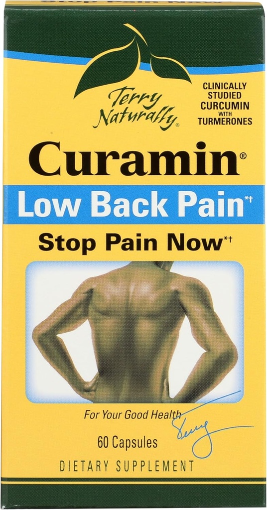 Terry Luonnollisesti Curamin Low Back Pain - 60 Vegan Kapselit - Kohdennettu Relief lisä, tukee Terveellinen ruoka & Mukavuus - Ei-GMO, Gluteenittomat - 20 tarjoilua