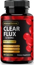 Clear Flux pillereitä, viralliset ClearFlux kapselit, kaikki luonnolliset tuki, Premium tuki säilyttää vakaa tasot ja terveitä verenkiertoa, Kaikki Natural Clear Flux Health Reviews (60 kapselia)