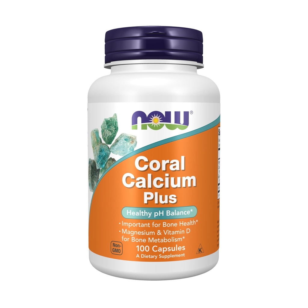 NYT elintarvikkeiden lisäravinteet, Coral Calcium Plus, Bone Health*, terve pH-tasapaino*, 100 kasviskapselia