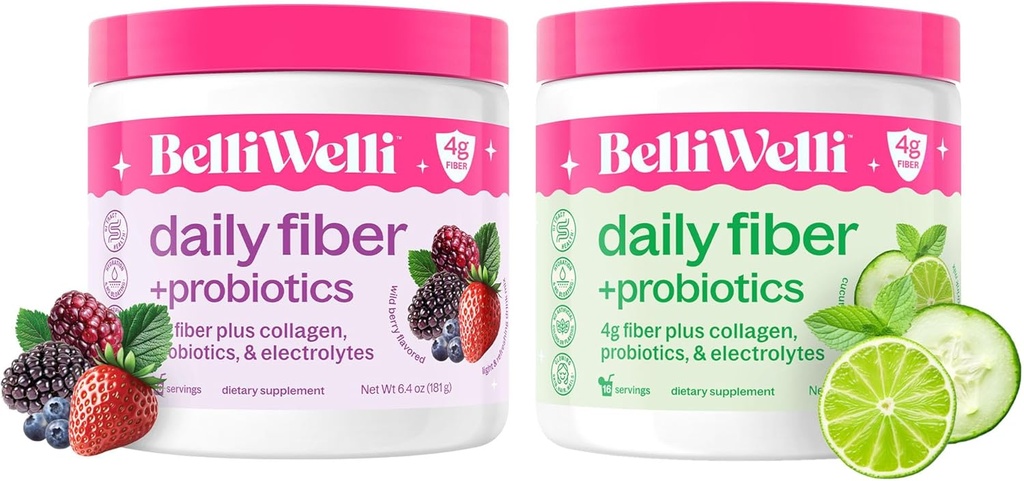 Päivittäinen kuitu täydentää Bundle Collagen, Probiootit & Electrolytes - Tukee Dgestive Health, Säännöllisyys, ja ihon terveys .