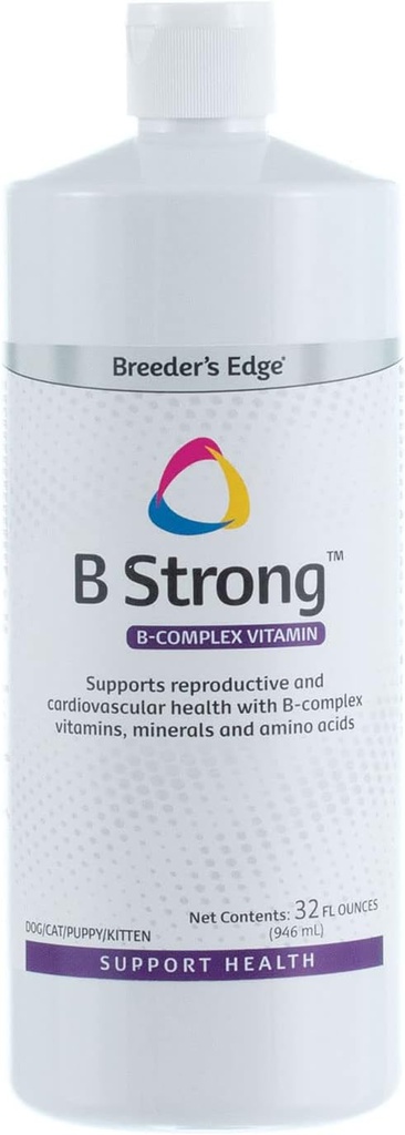 Revival Animal Health Breeder's Edge - B Vahva - B-vitamiinia, rautaa ja Mineral Supplement - B-vitamiinia koirille, kissoille, pennut ja kissat - 32 oz Liquid