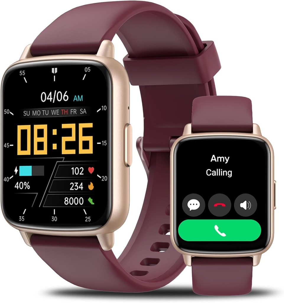 Smart Watch for Men Women-46mm HD AI Voice Assistant Smart twatch (Answer/Make Calls), Heart Rate Tracking, Uni Monitor, Fitness Tracker, Android iPhone Samsung Yhteensopiva IP68 Smartwatch