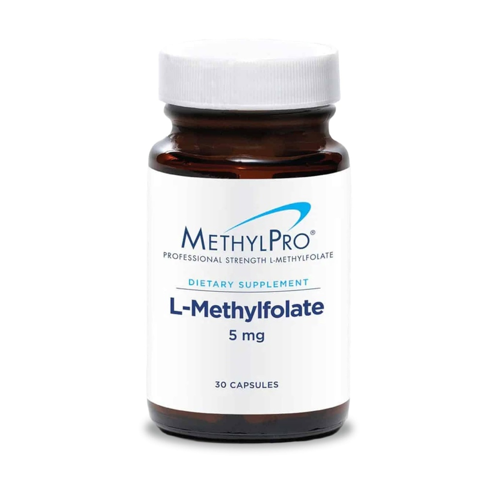 MethylPro L-Metyylifolaatti 5 mg - Tukee terveellistä ajattelutapaa - Aktiivinen folaatti methylation Support & Biochemical Reactions - Erittäin biologisesti saatavilla - Joustava annos - 30 tarjoilua - 30 kapselia