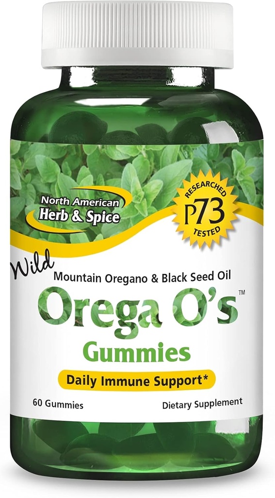 POHJOINEN AMERICAN HERB & SPICE Orega O... 60 Gummies with Wild Mountain Oregano & Black Seed Oil - No-GMO - 30 Servings