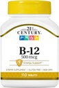 21st Century B-12 500 mikrog tabletti, 110 count (pakkaus 2)