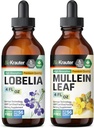 BIO KRAUTER Lobelia Tincture 4 Fl. Oz & Mullein Tincture 4 Fl. Oz.