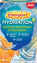 Emergen-C Hydration+ Sports Drink Mix C-vitamiinin kanssa (18 kreivi, Orange Spritz Flavor ja Glukosamiini), Elektrolyytti Matelija, 0,34 Ounce Powder Packets