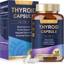 Kilpirauhasen tuki naisille ja miehille Complex Kapselit - Jodi Kilpirauhasen täydentää L Tyrosine rakkoranneke Kelp Ashwagandha Selenium täydentää - Mood Enhancer Energy Blance Kilpirauhasen taso