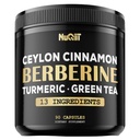 Berberiinilisä. Lisätty Turmeric Curcumin, vihreä tee & enemmän - Tuki sydämen terveys, kehon hallinta ja immuunijärjestelmä - 90 kapselia 3 kuukauden toimitus