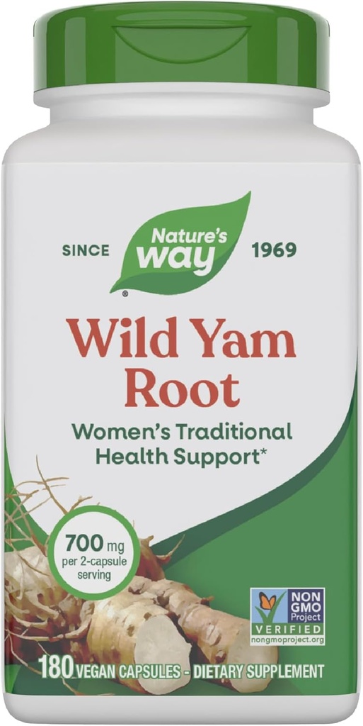 Nature's Way Wild Jam Root, Women's Traditional Health Support*, 700 mg per 2-Capsule Serving, non-GMO-projektin todennettu, 180 vegaaninen kapselit (Pakkaus toukokuussa Vary)