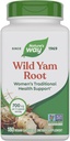 Naturens Way Wild Yam Root, Women's Traditional Health Support*, 700 mg per 2-Capsule Serving, Non-GMO Project Verified, 180 Vegan Capsules (Packaging May Vary)