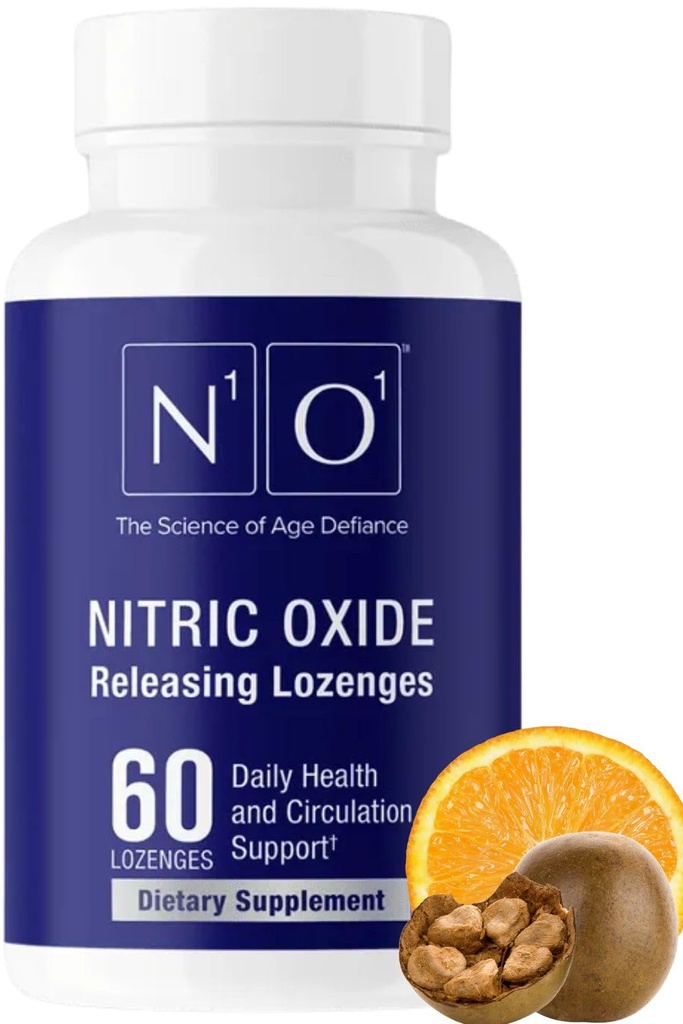 N1O1 Nitric Oxide Lozenges - 60 Count - Nitric Oxide Supplement för hjärthälsa, cirkulation, energi, blodflöde, syresättning, hälsosamt blodtryck, kardiovaskulärt stöd för män och kvinnor